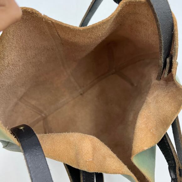 Old Trend Island Mini Tote in Green Leather Crossbody Bag Purse Handbag - Picture 5 of 10